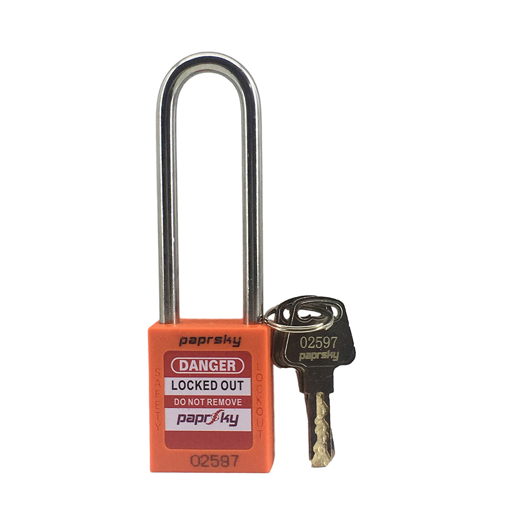 Lockout Safety Padlock orange-PS-LOTO-PPR-76